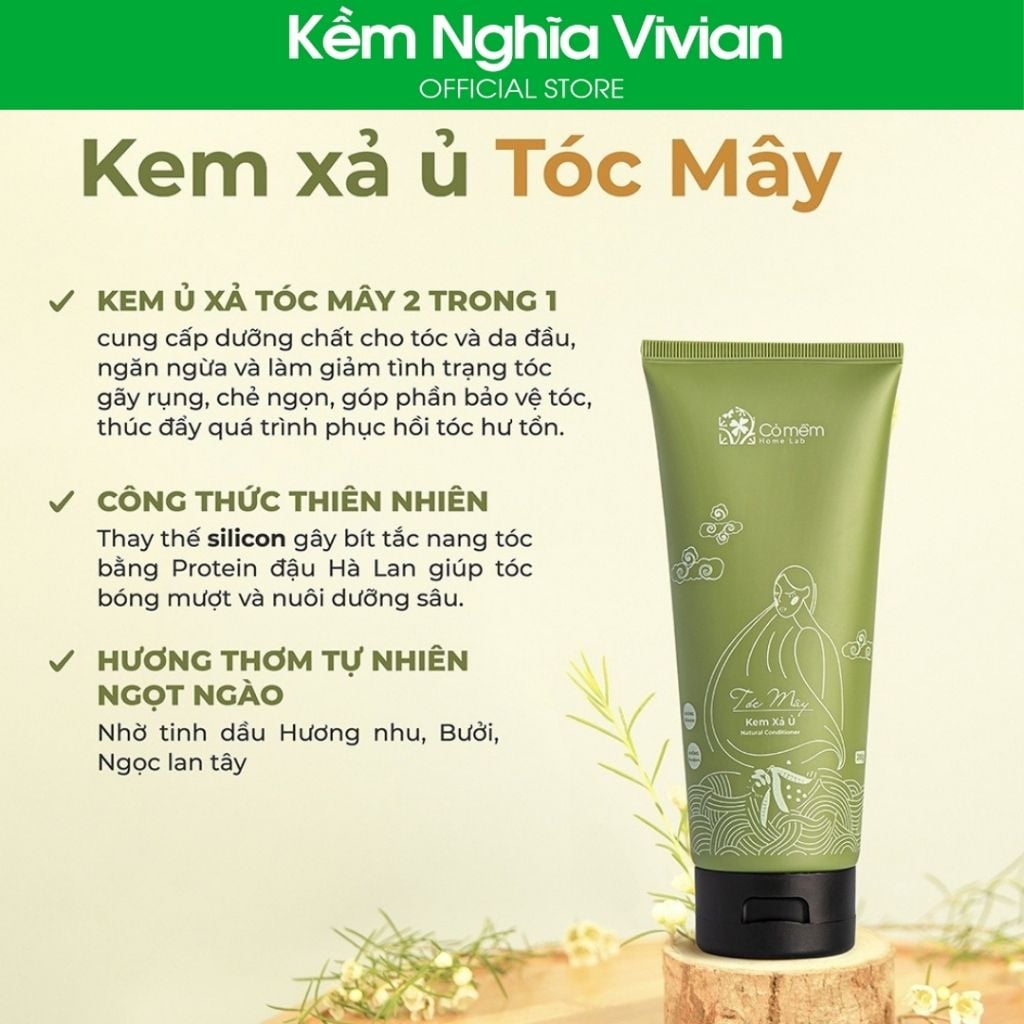  Kem xả ủ Tóc Mây Cỏ Mềm 200g 