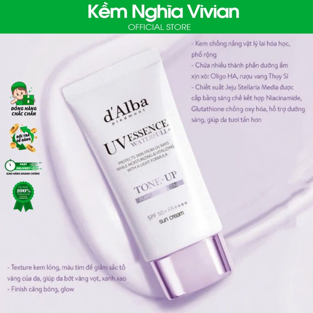  Kem chống nắng nâng tông tím d'Alba 50ml (MP9647) 