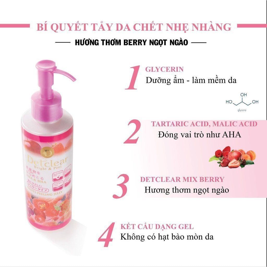  Gel tẩy tế bào chết Meishoku Detclear Hương trái Cây 180ml 