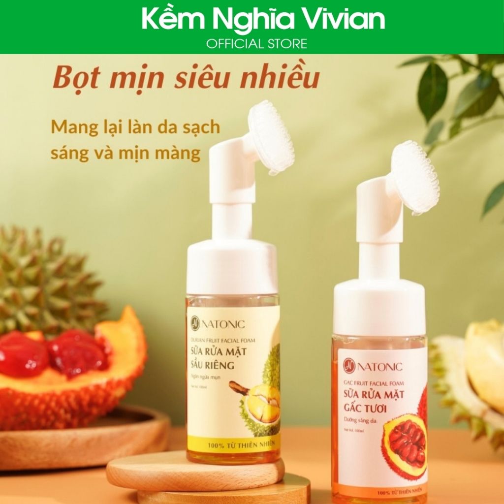  Sữa rửa mặt Gấc tươi Natonic 100ml 