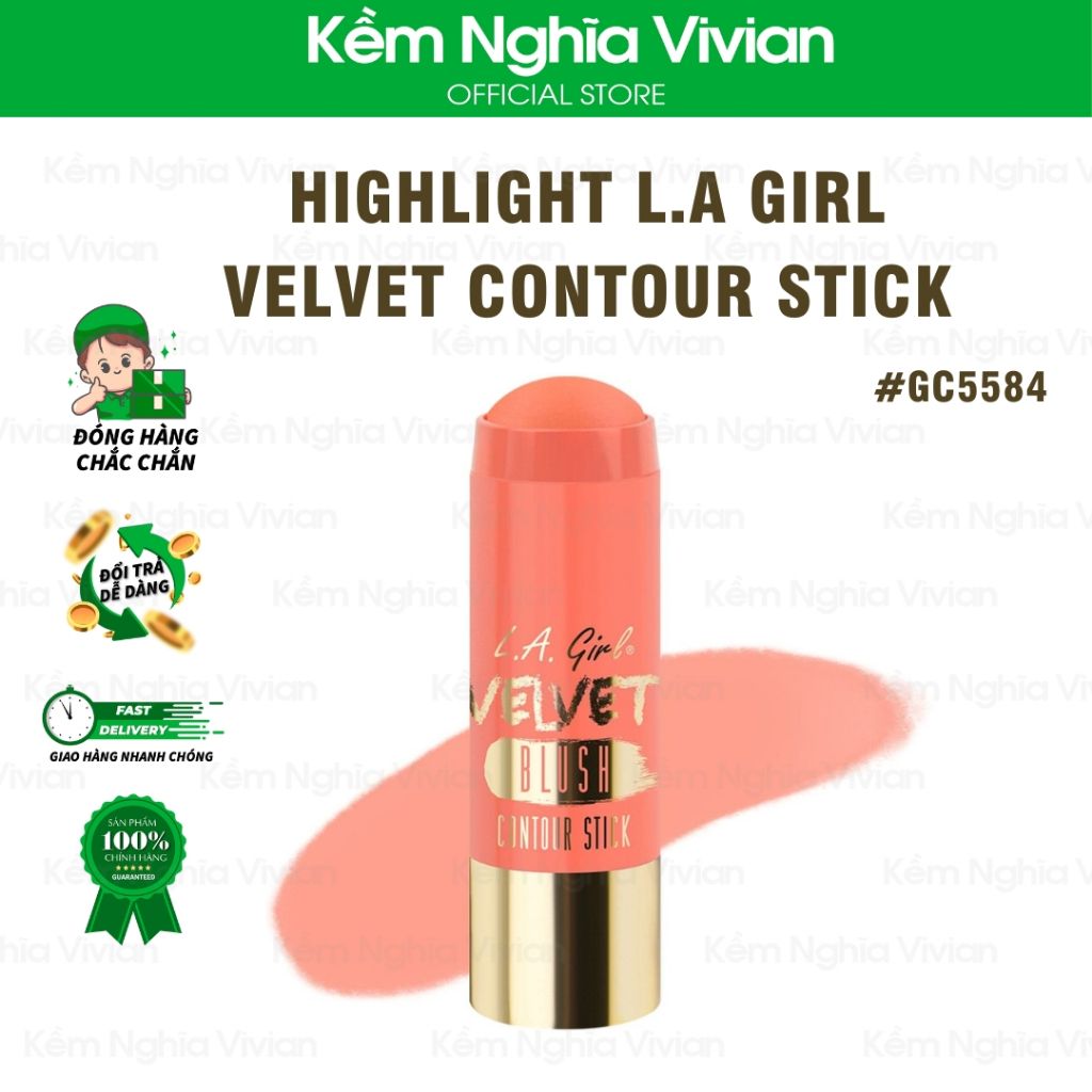  Tạo khối - Highlight L.A Girl Velvet Contour Stick 