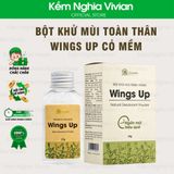  Bột khử mùi toàn thân thiên nhiên Wings Up Cỏ Mềm 