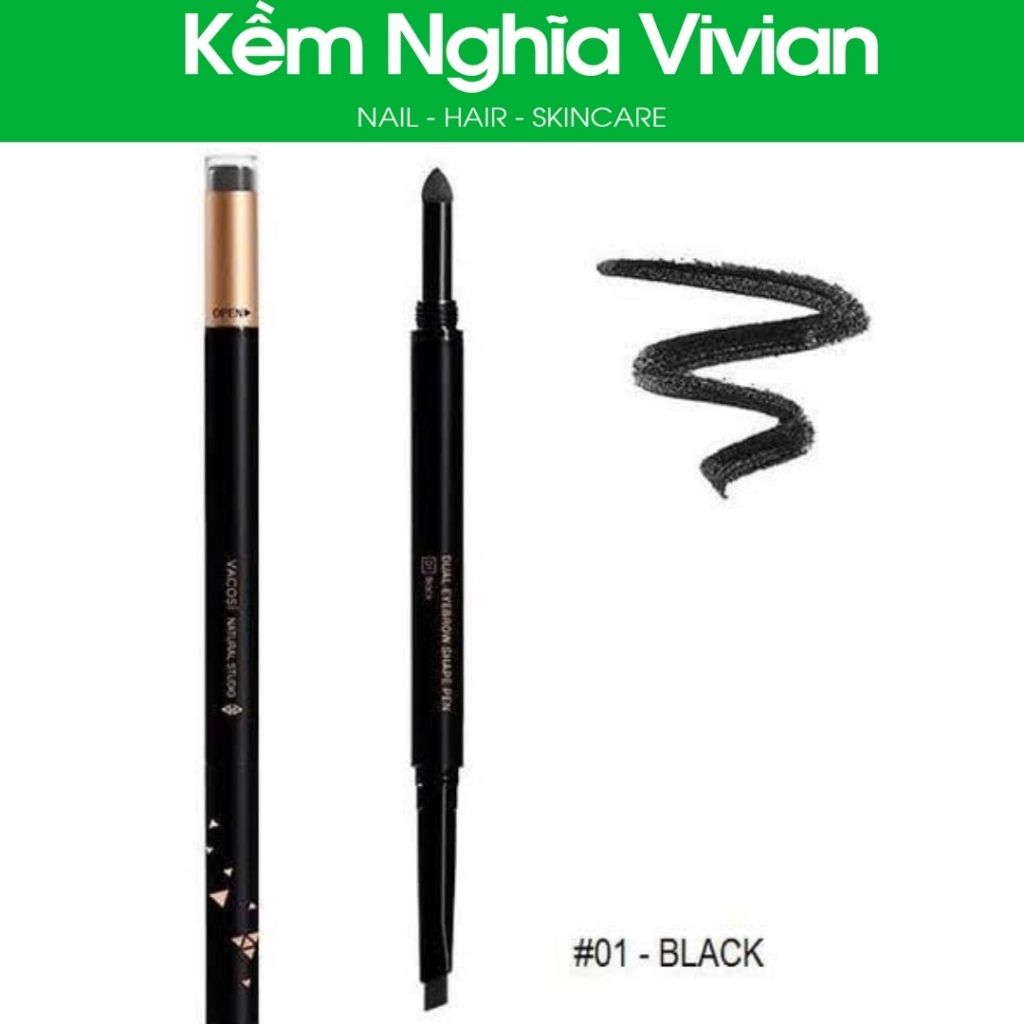  Vacosi 3 in 1 Eyebrow Pencil (chì kẻ mày 3 đầu) 