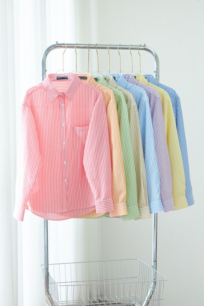  Sơ Mi Sọc Form Rộng FAS386 