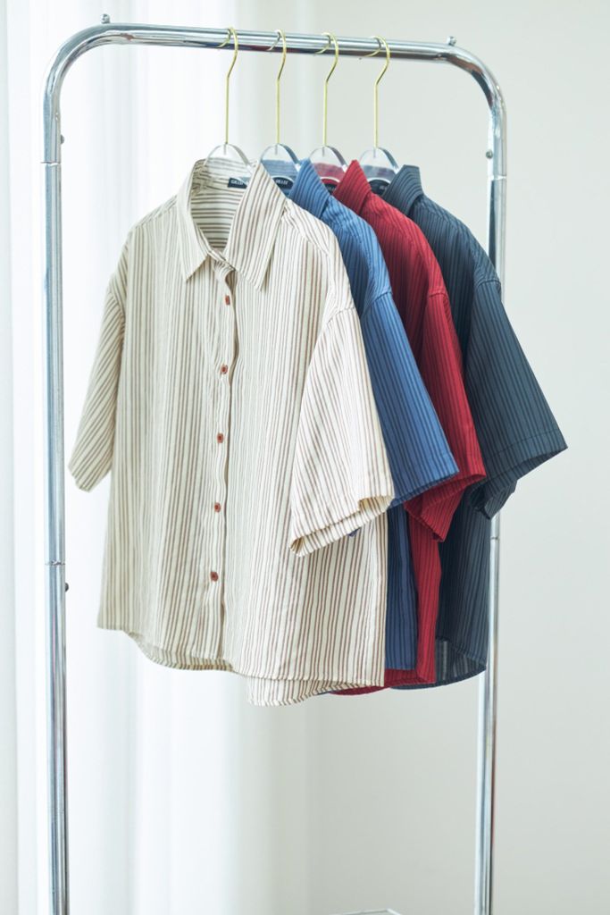  Áo Sơ Mi Sọc Tay Ngắn FAS389 