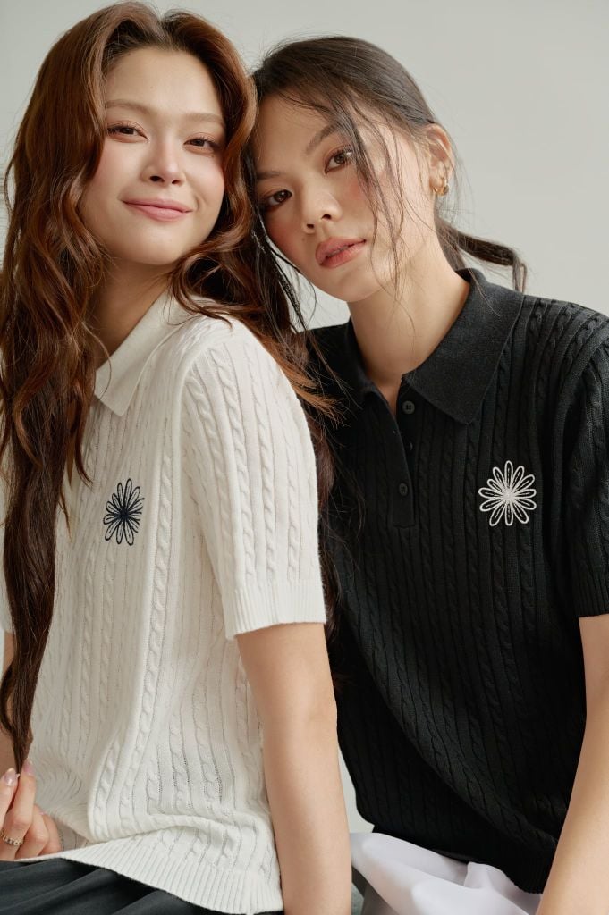  Áo Polo Vặn Thừng Thêu Hoa FAP111 