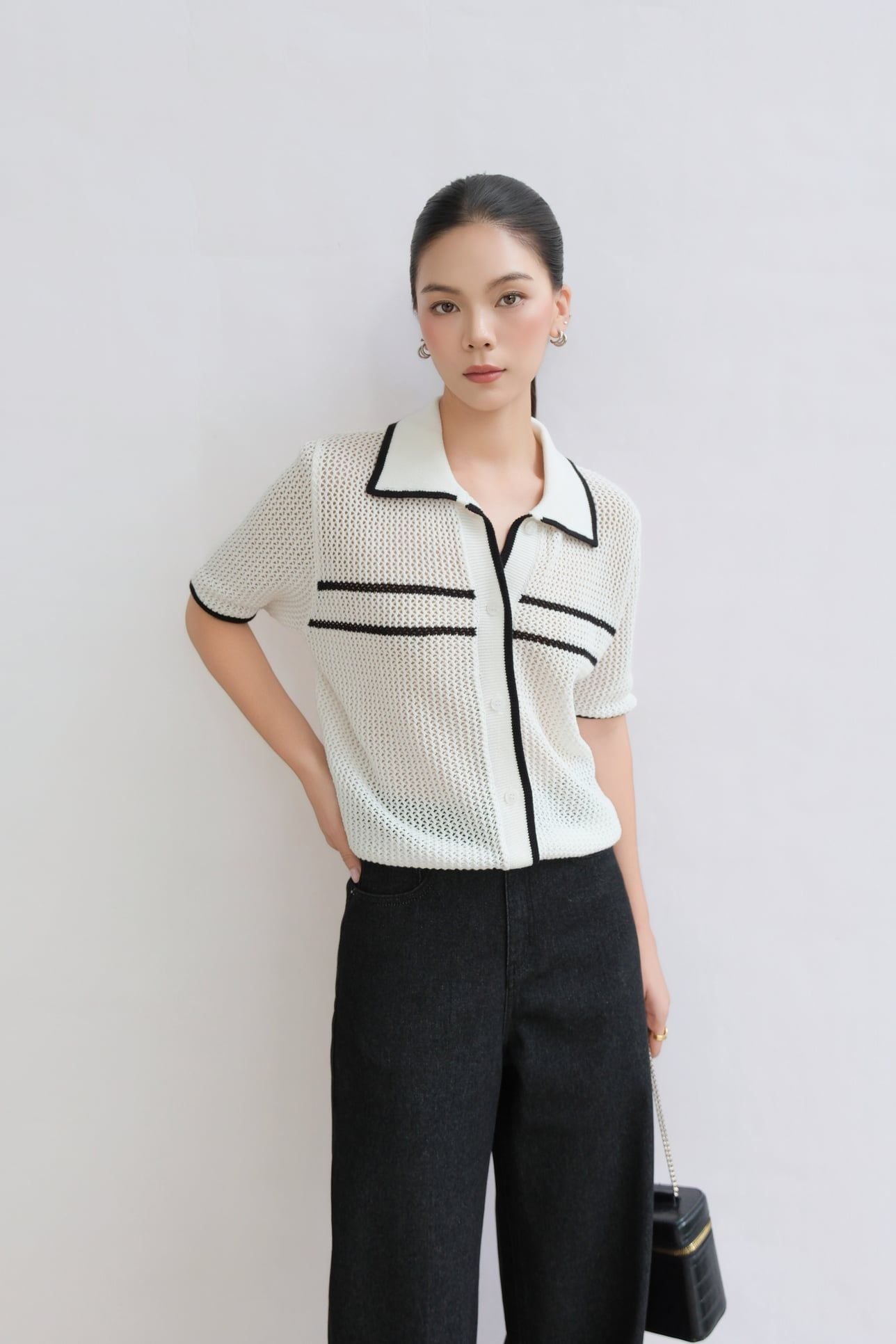  Áo Dệt Kim Lưới FAK102 