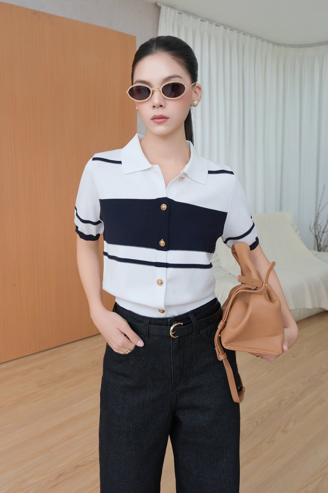  Áo Dệt Kim Cúc Vàng FAK103 