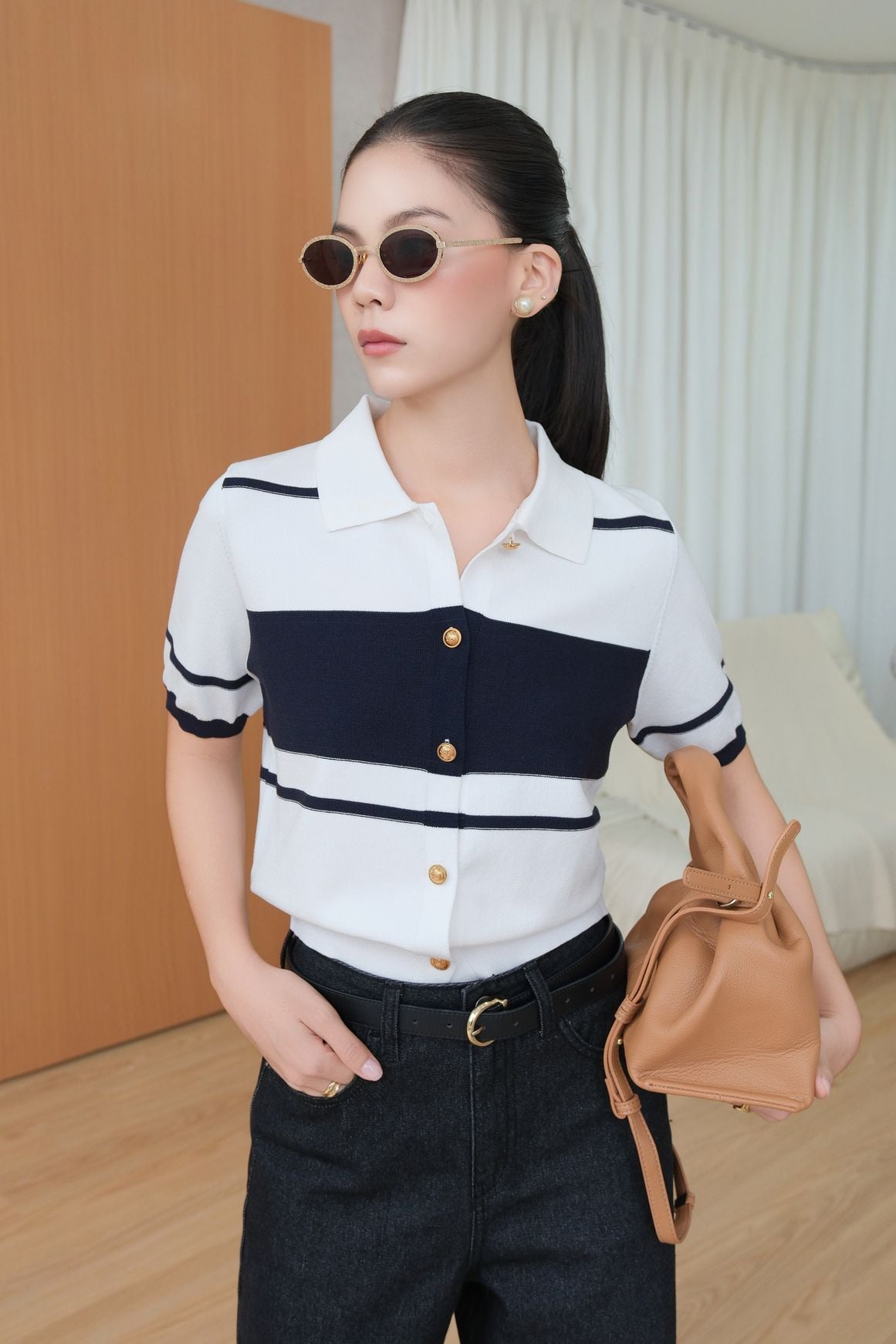  Áo Dệt Kim Cúc Vàng FAK103 