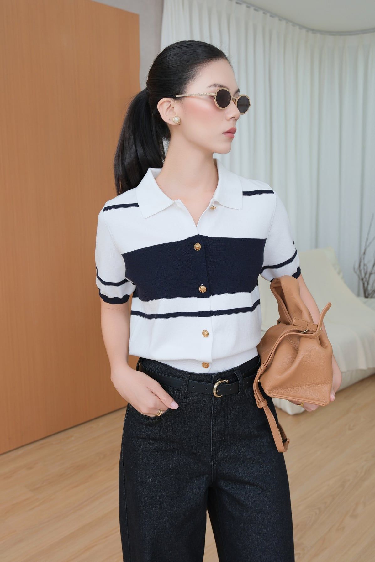  Áo Dệt Kim Cúc Vàng FAK103 