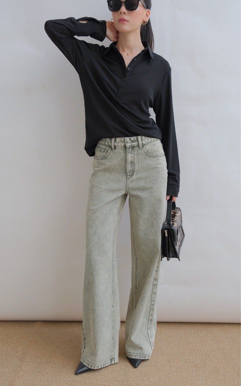  Quần Jean Ống Rộng FQJ059 