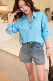  Áo Sơ Mi Trơn Oversize FAS291 