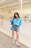 Áo Sơ Mi Trơn Oversize FAS291 