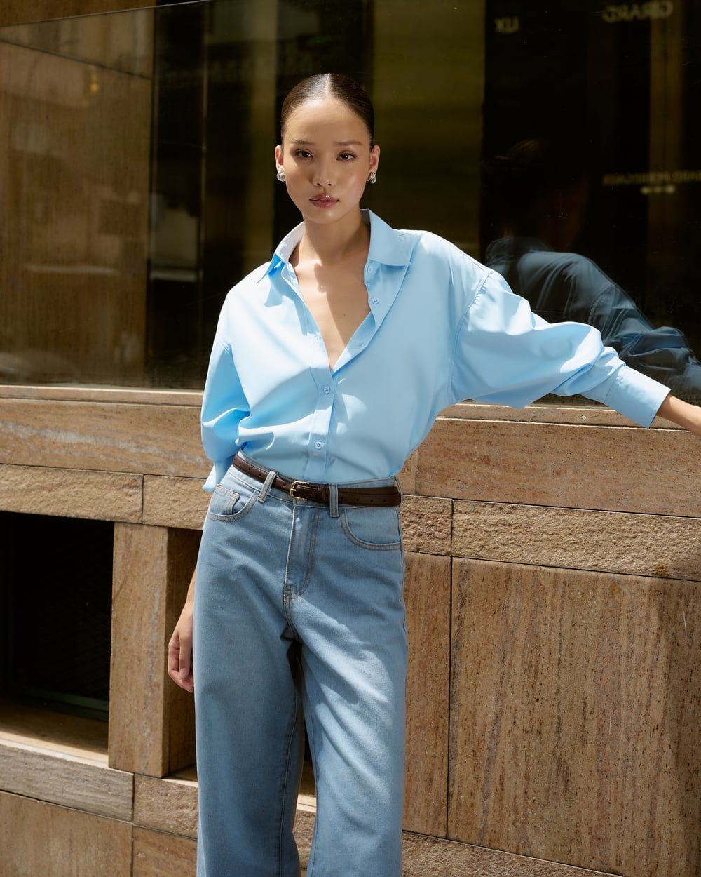  Áo Sơ Mi Trơn Oversize FAS291 