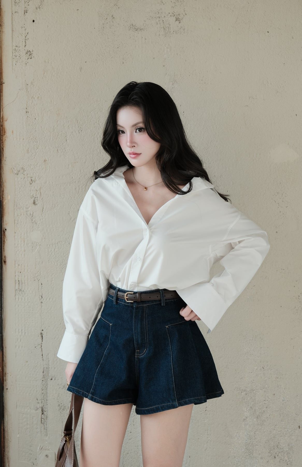  Áo Sơ Mi Trơn Oversize FAS291 