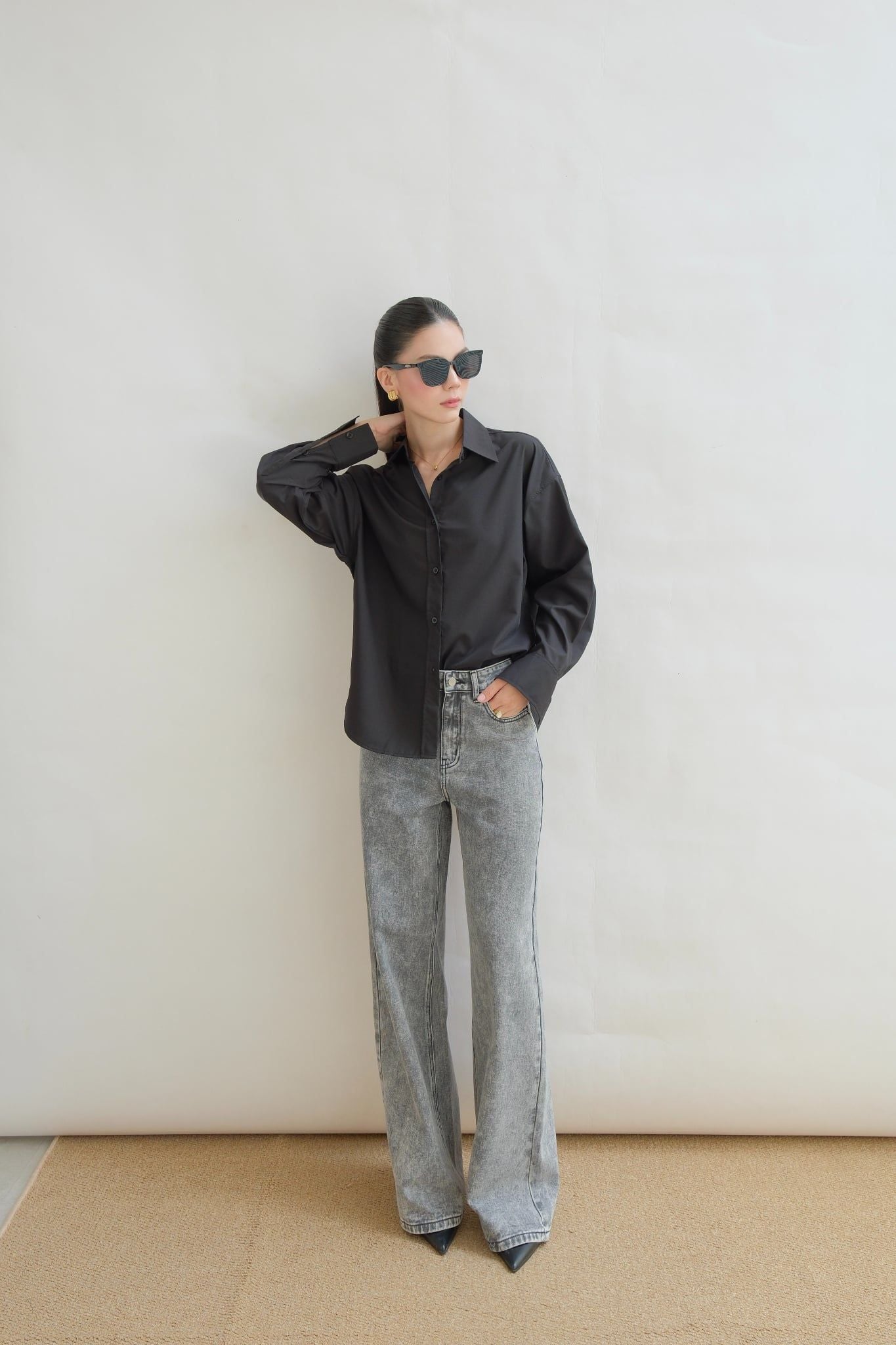  Quần Jean Ống Rộng FQJ059 