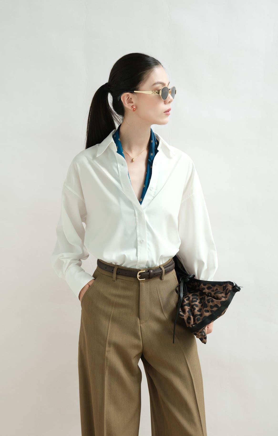  Áo Sơ Mi Trơn Oversize FAS291 