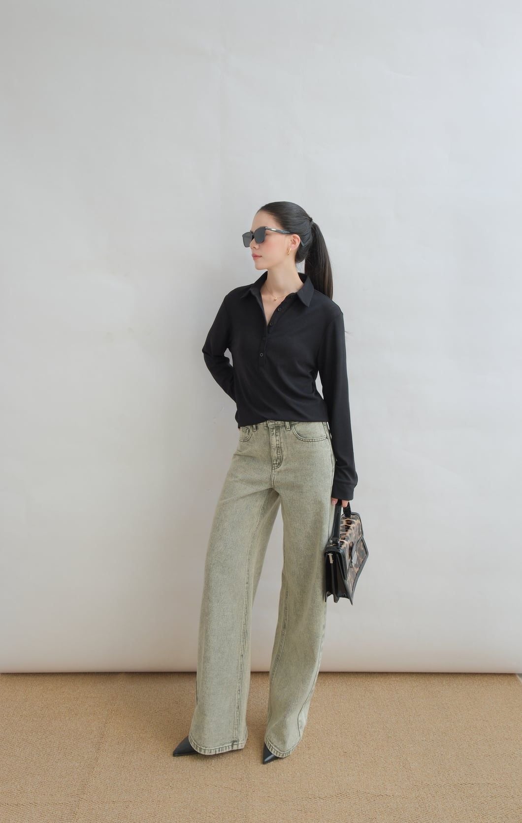  Quần Jean Ống Rộng FQJ059 
