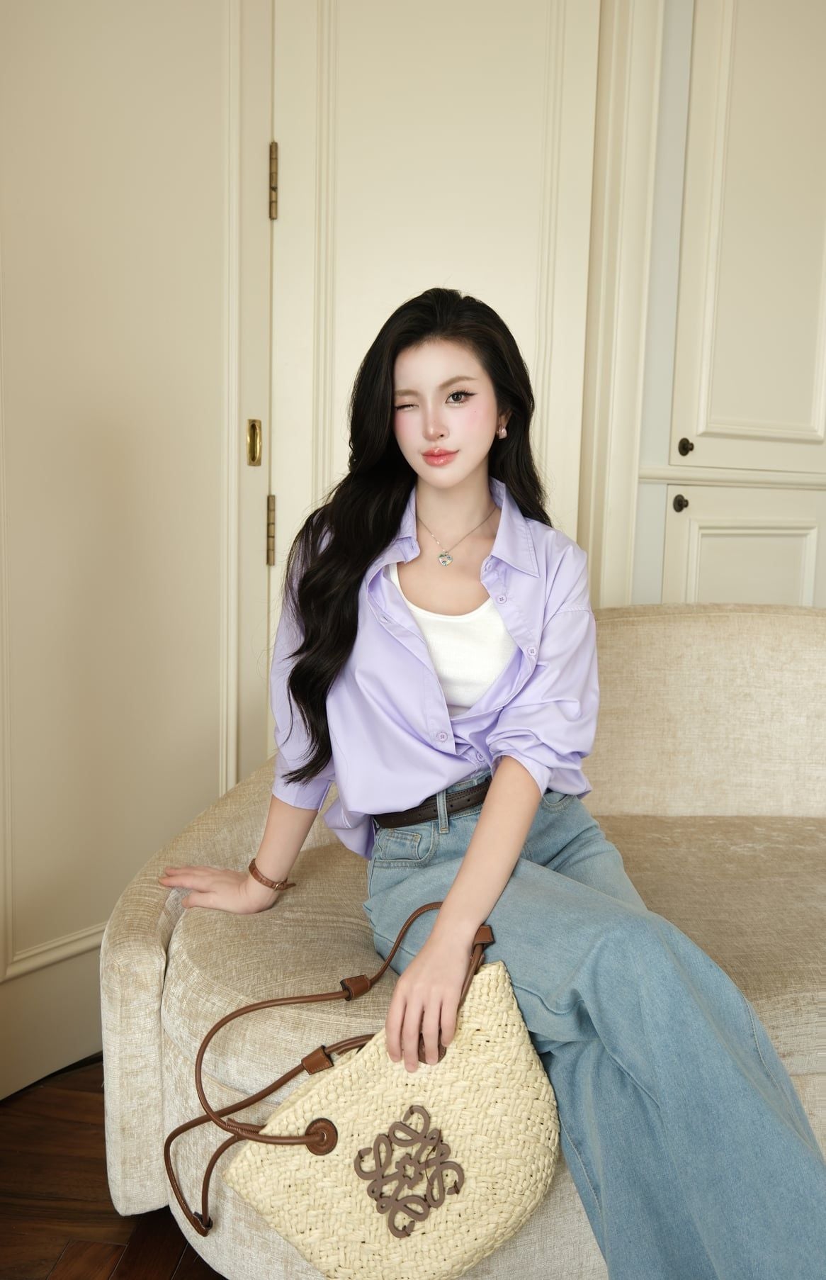  Áo Sơ Mi Trơn Oversize FAS293 