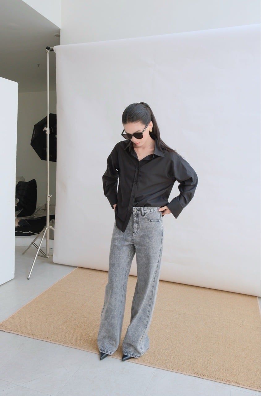  Quần Jean Ống Rộng FQJ059 