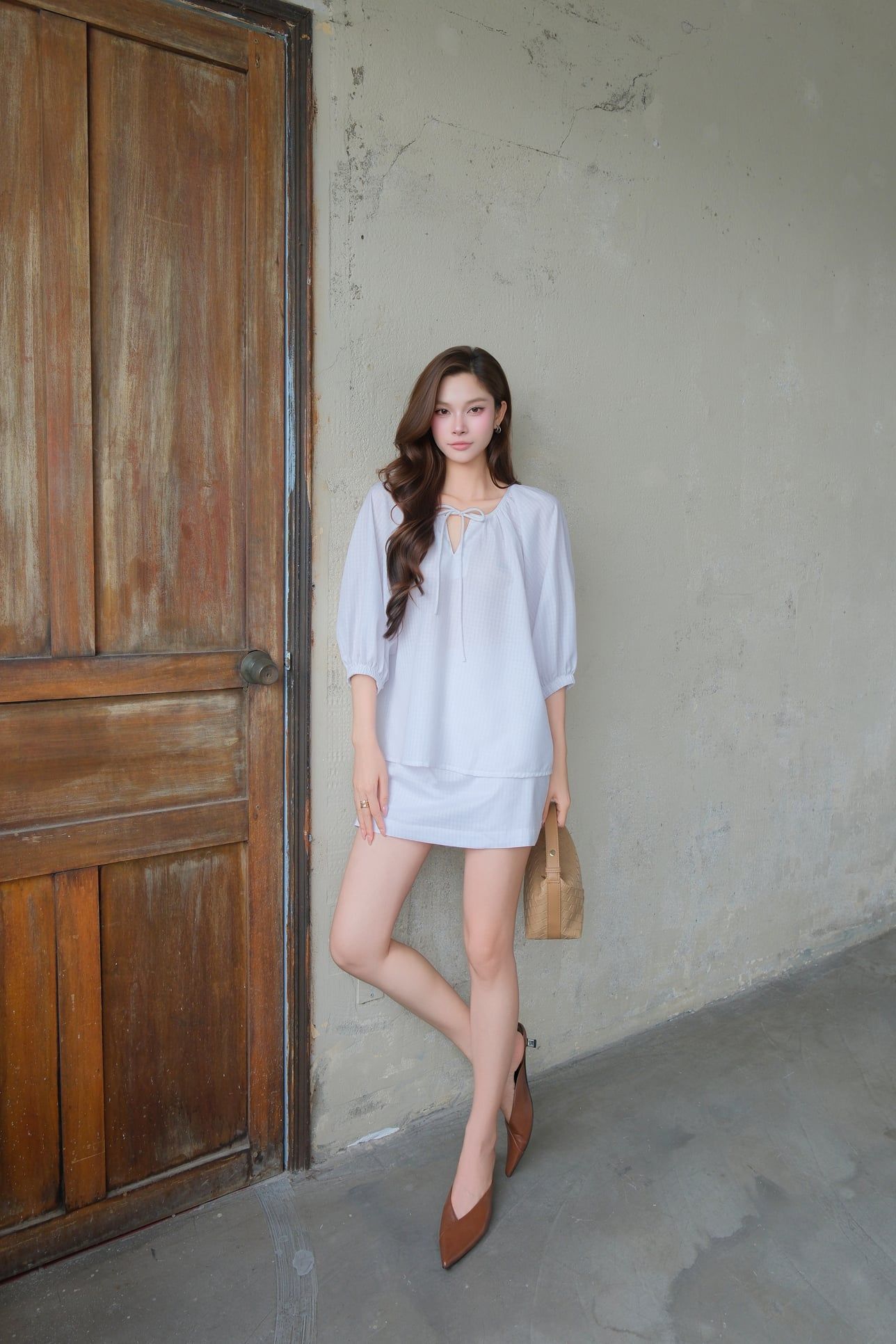  Set Áo Tay Dài Váy Ngắn FAV003 