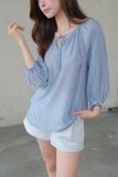  Áo Kiểu Kẻ Sọc FAK104 