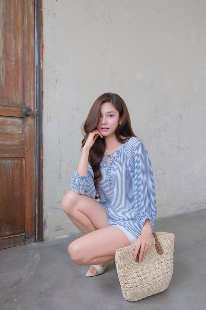  Áo Kiểu Kẻ Sọc FAK104 