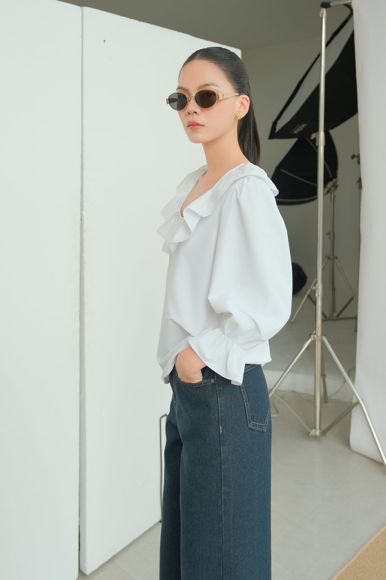  Áo Cổ Bèo Trơn FAK106 