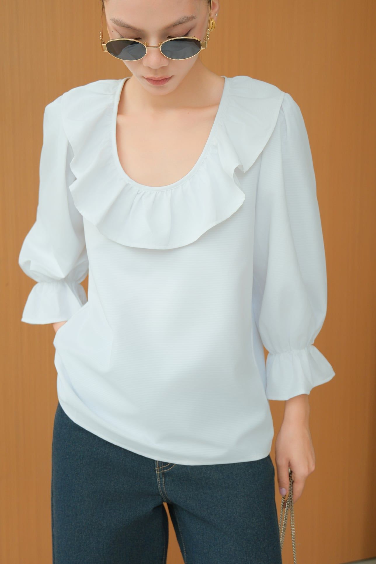  Áo Cổ Bèo Trơn FAK106 