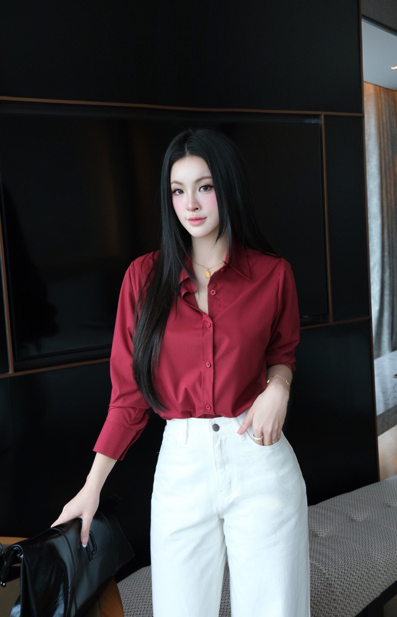  Áo Sơ Mi Trơn Classic FAS383 