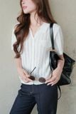  Quần Denim Dài Ly Giữa FQJ072 