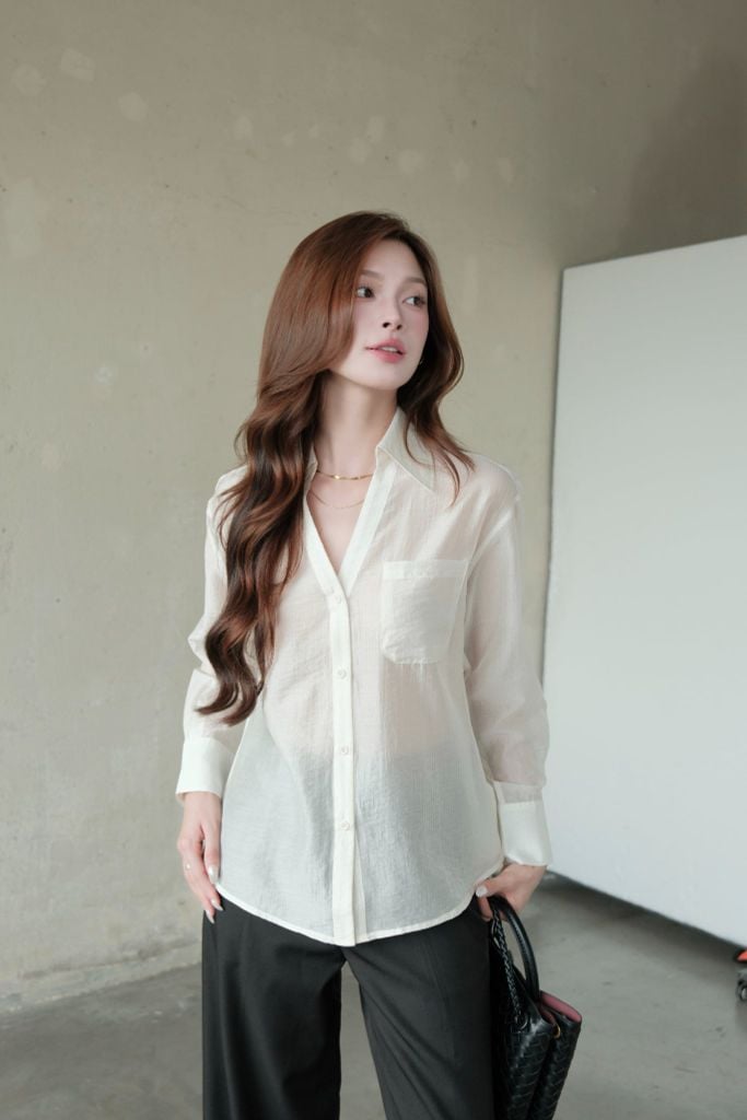  Áo Sơ Mi Cổ V FAS403 