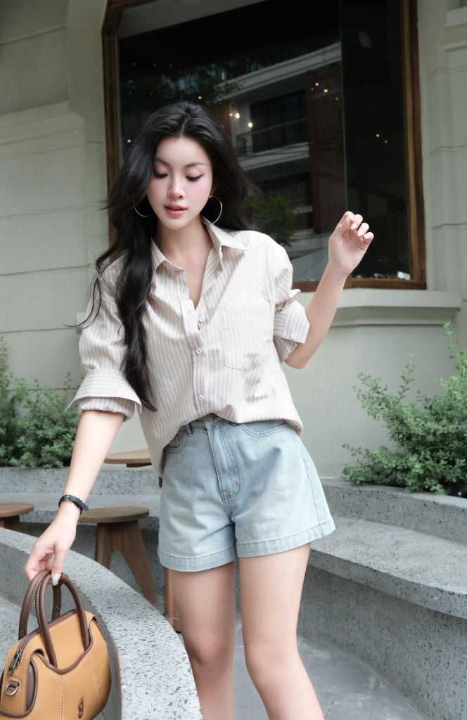  Áo Sơ Mi Form Rộng FAS381 