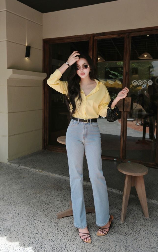  Áo Sơ Mi Trơn Oversize FAS293 