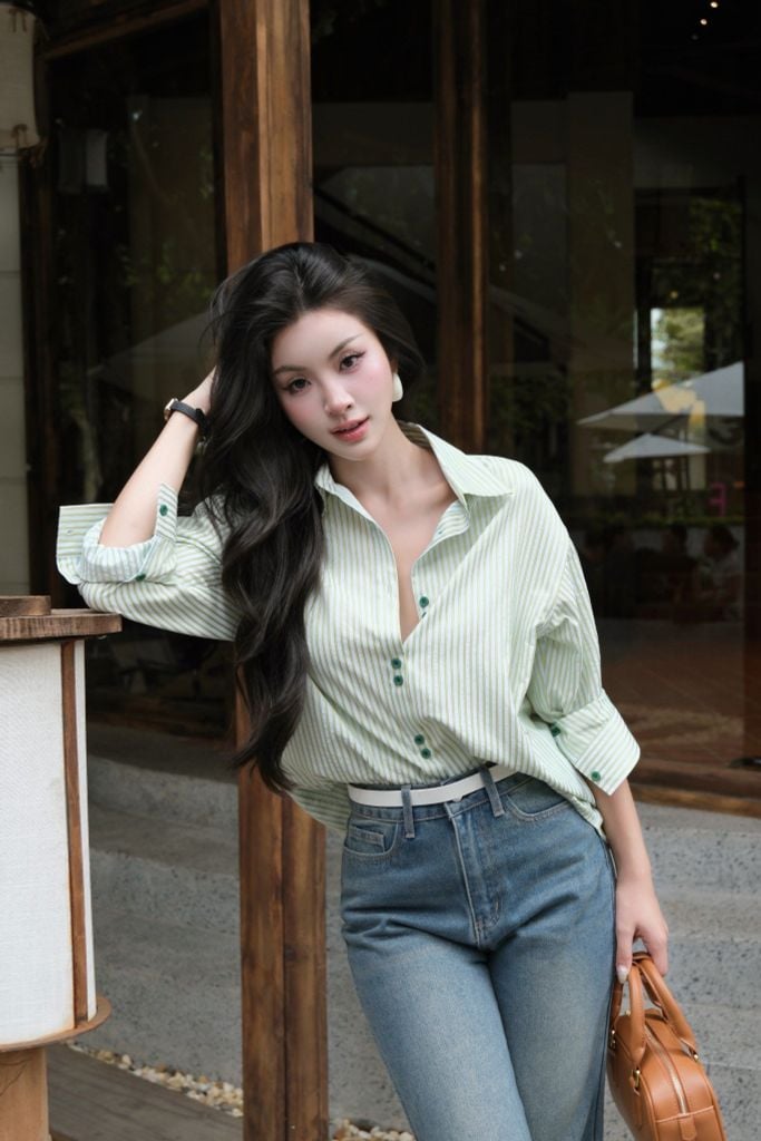  Áo Sơ Mi Cúc Đôi FAS382 