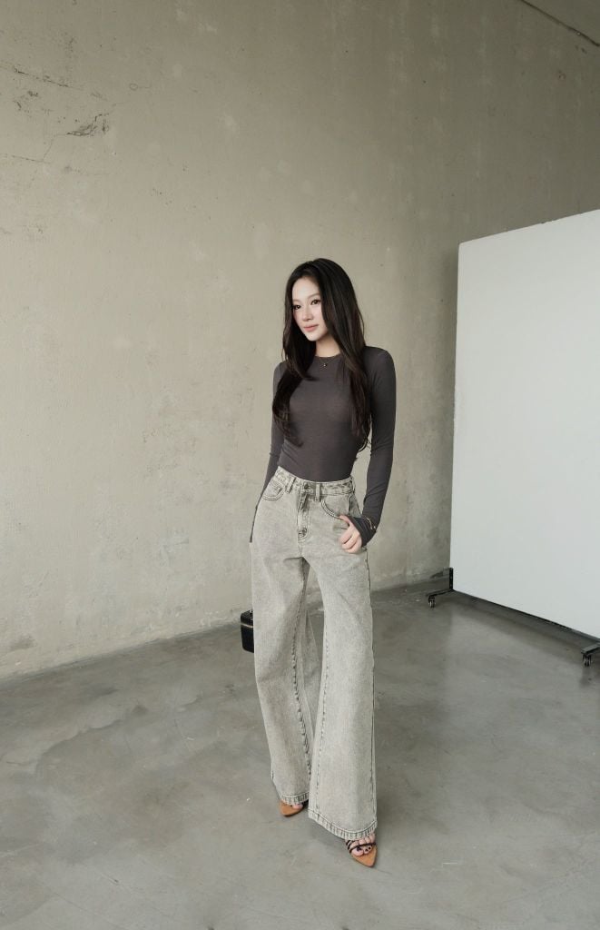  Quần Jean Ống Rộng FQJ059 