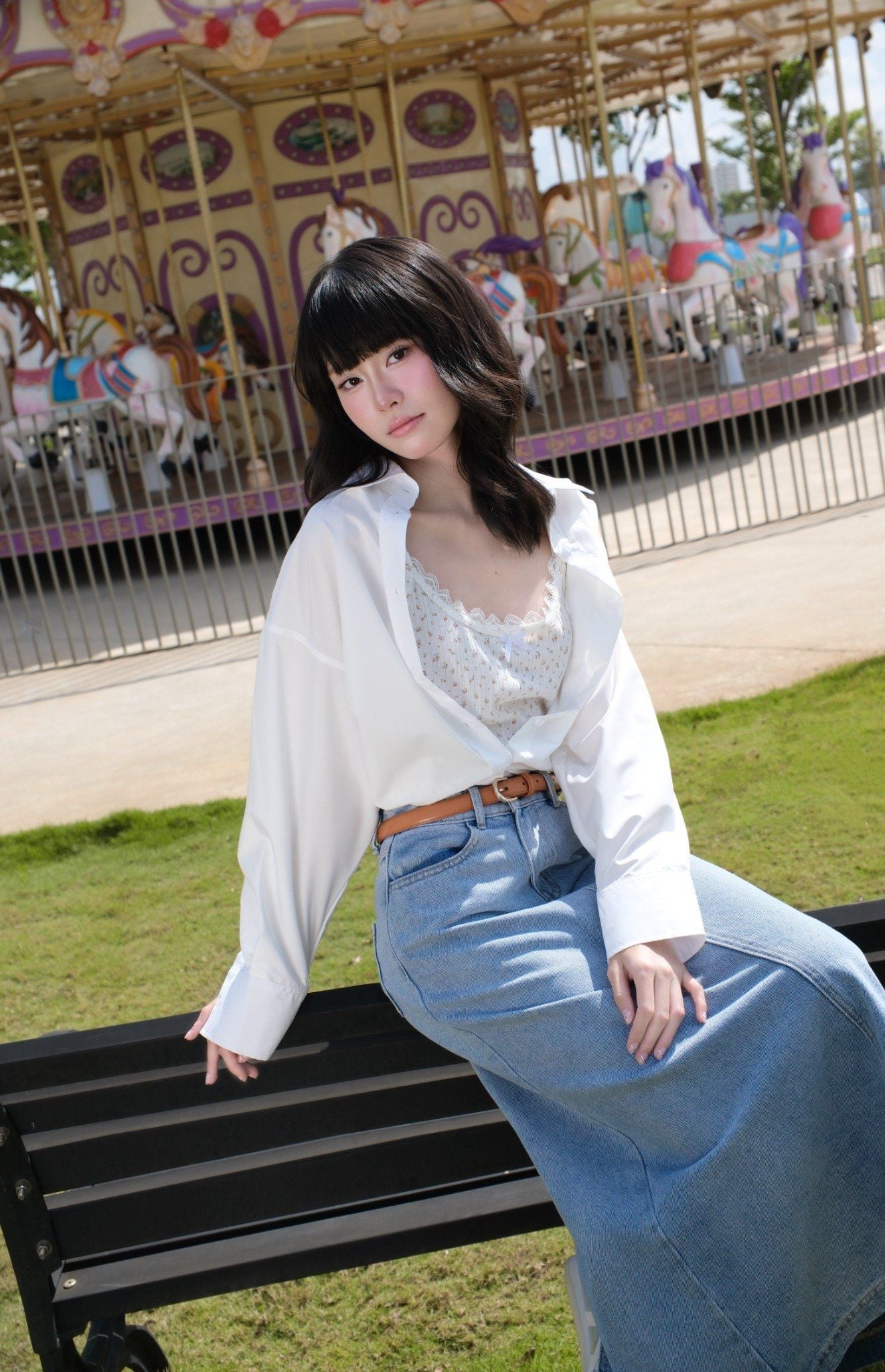  Chân Váy Jean Dài FVJ031 