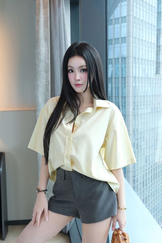 Sơ Mi Tay Ngắn FAS374 Vàng