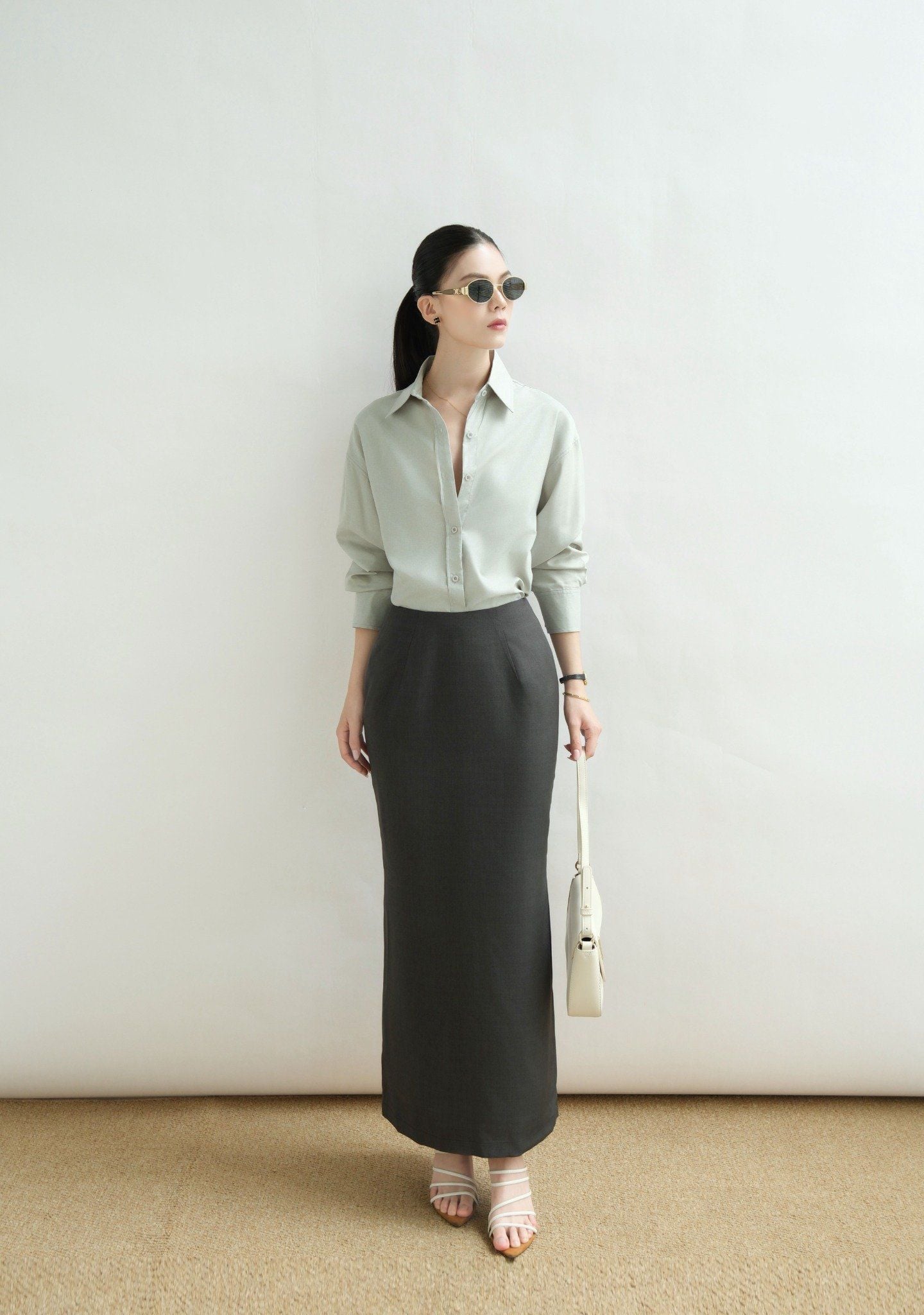  Sơ Mi Trơn Oversize FAS333 