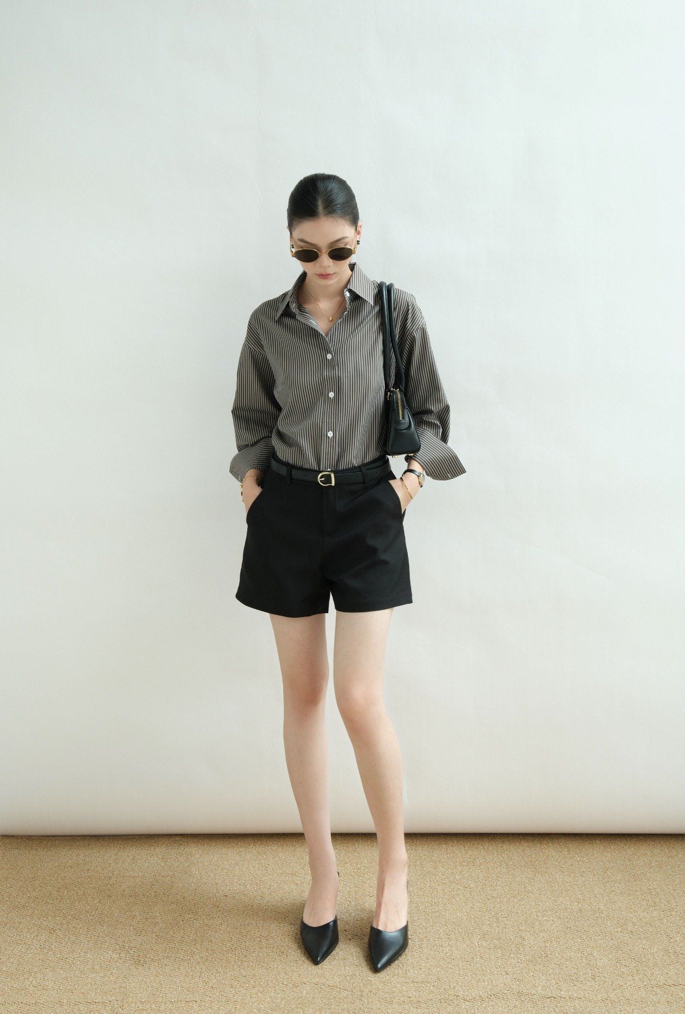  Áo Sơ Mi Sọc Oversize FAS366 