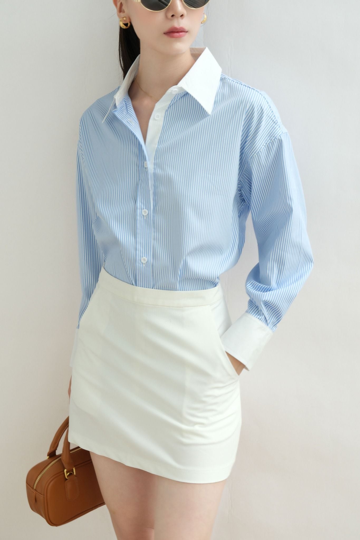  Sơ Mi Phối Oversize FAS354 