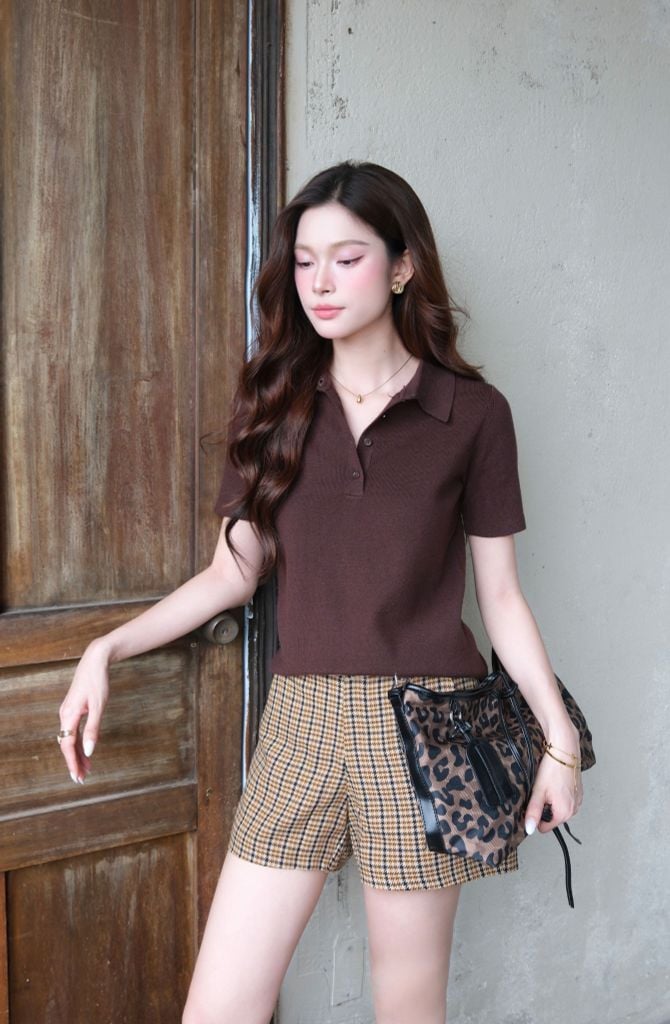 POLO Dệt Kim FAP095 Đỏ Đô