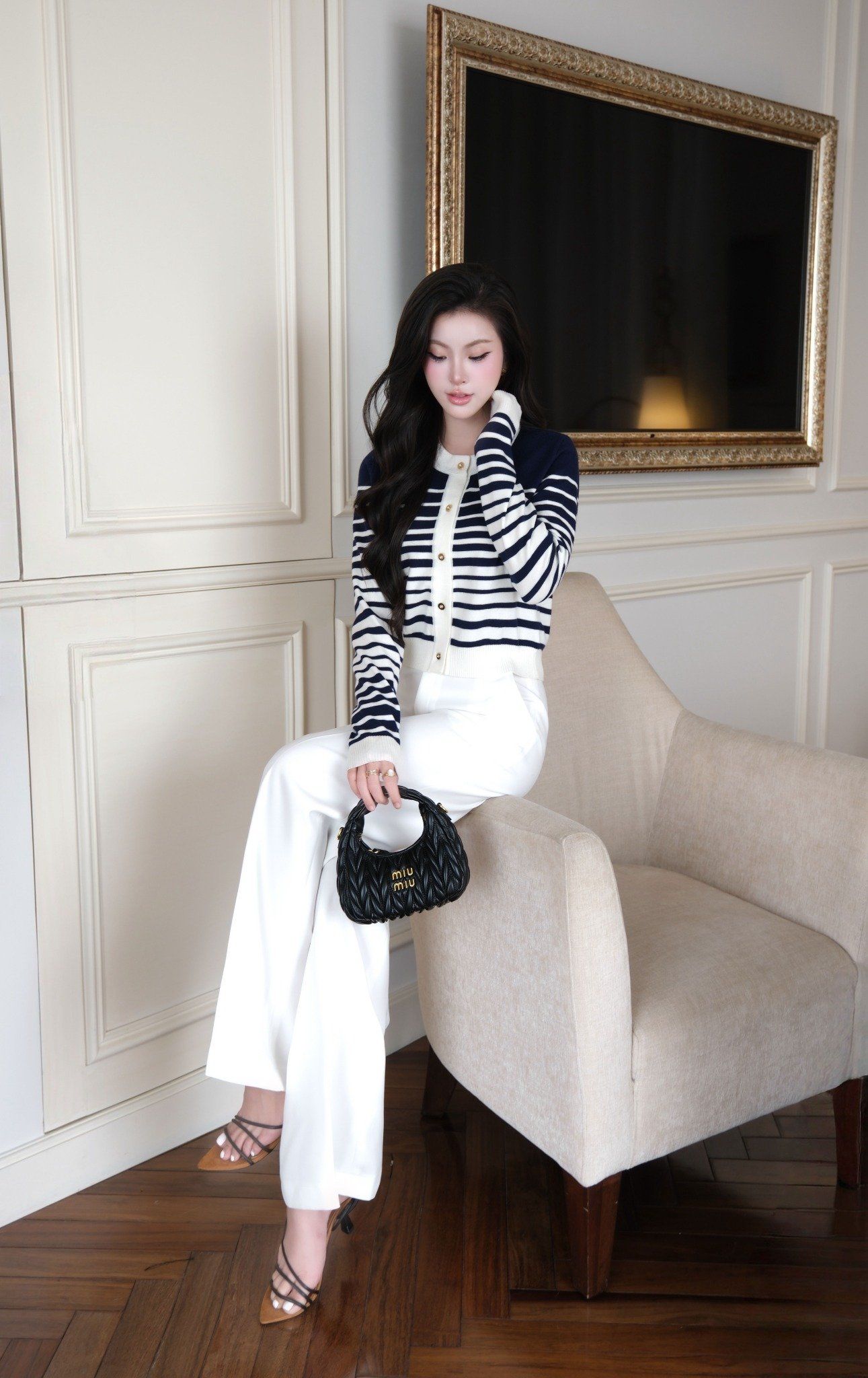  Cardigan Sọc FAH086 