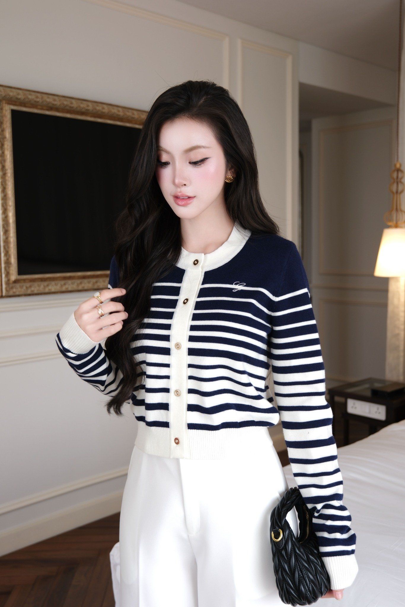  Cardigan Sọc FAH086 