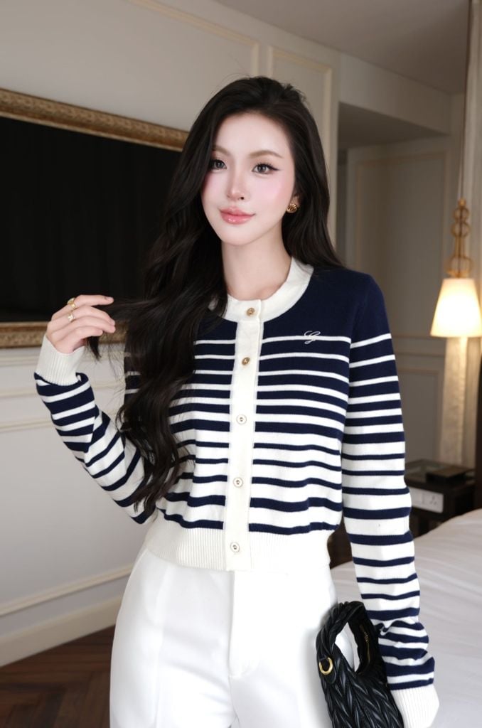 Áo Khoác Cardigan Sọc FAH086 