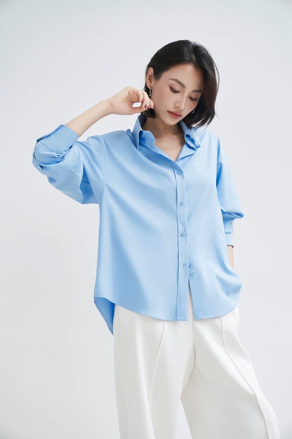  Áo Sơ Mi Trơn Oversize FAS291 