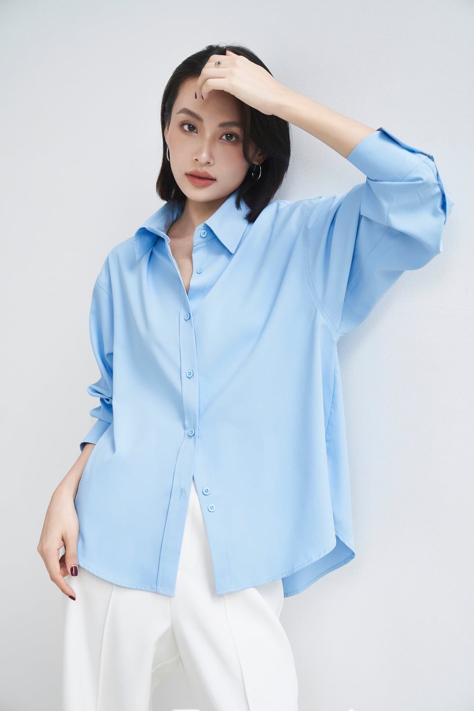  Áo Sơ Mi Trơn Oversize FAS291 
