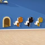  Tranh Fomex EPeBen dán tường nổi 3d 3 chú mèo Trang Trí Phòng Trẻ Cho Bé, Mầm non, Mẫu Giáo 