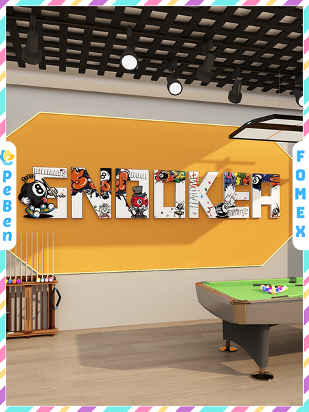  Tranh Fomex EPeBen dán tường nổi 3d Khẩu Khẩu Hiểu Bida trang trí Phòng Giải Trí,Quán Bida 