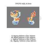  Tranh Fomex EPeBen dán tường nổi 3d Rông Lễ Hội trang trí Phòng ngủ, Mẫu giáo 